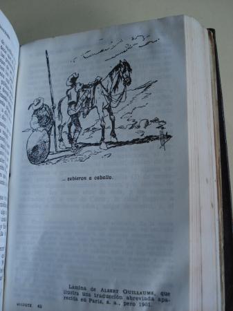 El Ingenioso Hidalgo Don Quijote de la Mancha. Edicin preparada por Justo Garca Soriano y Justo Garca Morales. Con 182 ilustraciones, reproducidas de diversas ediciones nacionales y extranjeras, y cuatro lminas fuera de texto, en huecograbado