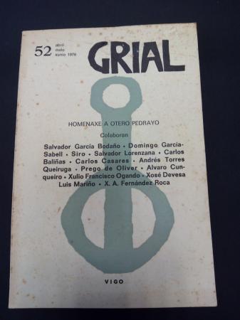 GRIAL. Revista Galega de Cultura. Nmero 52. Abril, maio, xuo, 1976. HOMENAXE A OTERO PEDRAYO