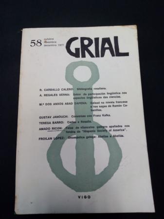 GRIAL. Revista Galega de Cultura. Nmero 58. Outubro, Novembro, Decembro, 1977