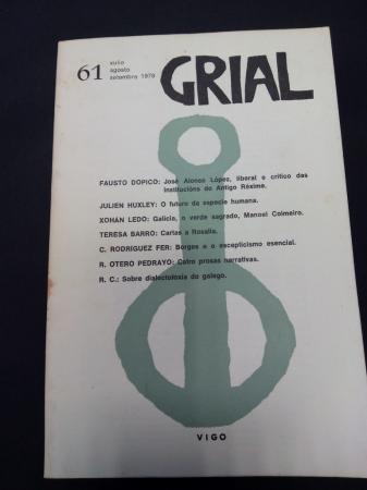 GRIAL. Revista Galega de Cultura. Nmero 61. Xullo, agosto, setembro 1978
