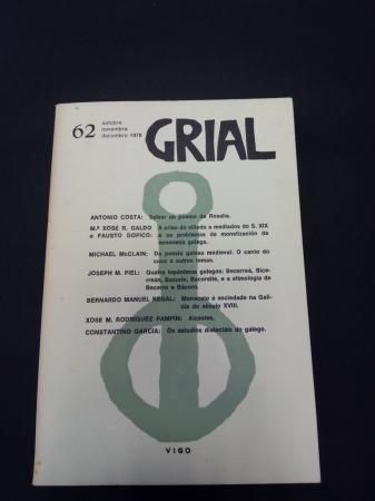 GRIAL. Revista Galega de Cultura. Nmero 62. Outubro, Novembro, Decembro, 1978