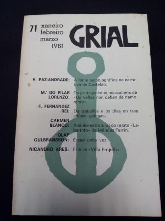 GRIAL. Revista Galega de Cultura. Nmero 71. Xaneiro, febreiro, marzo 1981