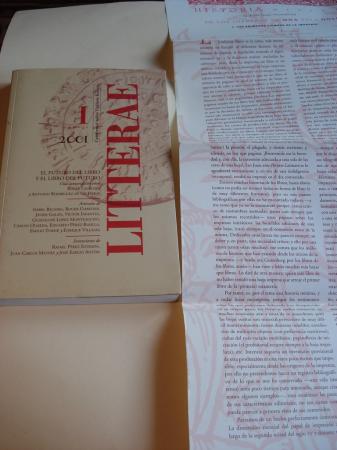 LITERAE. Cuadernos sobre Cultura Escrita. Nmero I. 2001 (Con separata de Vctor Infantes: Historia mnima (y desde luego incompleta) de los impresos de una sola hoja)