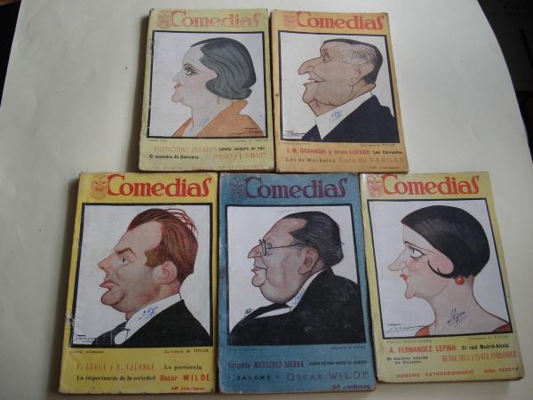 Comedias. Revista semanal. 5 ejemplares (1926 - 1927 - 1928)