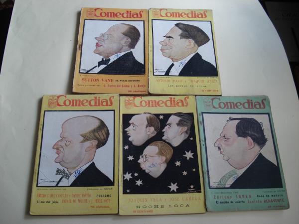 Comedias. Revista semanal. 5 ejemplares (1926 - 1927 - 1928)