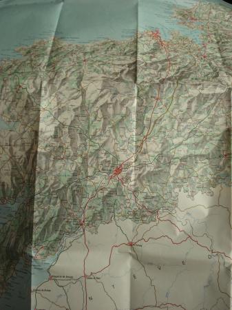 Mapa da provincia da Corua (Galicia) do Instituto Geogrfico Nacional 100 x 85 cm. Escala 1:200.000