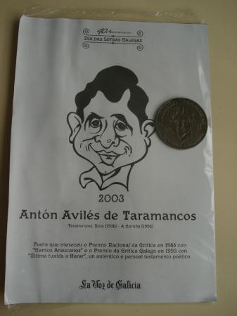 Antón Avilés de Taramancos. Medalla conmemorativa 40 aniversario Día das Letras Galegas. Colección Medallas Galicia ao pé da letra