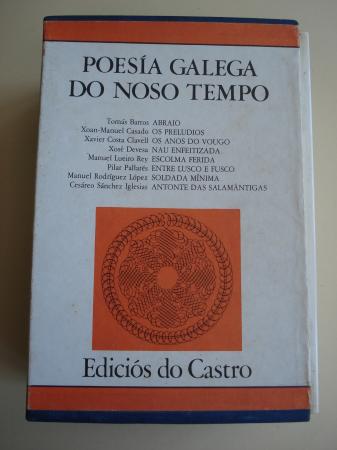 Poesa galega do noso tempo (Toms Barros-Xon Manuel Casado-X. Costa Clavell-Xos Devesa-Manuel Lueiro Rey-Pilar Pallars-Manuel Rodrguez Lpez-Cesreo Snchez Iglesias). 8 libros en estoxo de cartn ilustrado