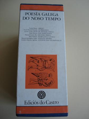 Poesa galega do noso tempo (Toms Barros-Xon Manuel Casado-X. Costa Clavell-Xos Devesa-Manuel Lueiro Rey-Pilar Pallars-Manuel Rodrguez Lpez-Cesreo Snchez Iglesias). 8 libros en estoxo de cartn ilustrado