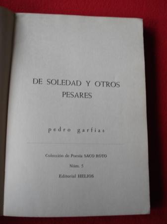 De soledad y otros pesares (Antologa)