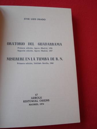 Oratorio del Guadarrama / Miserere en la tumba de R. N.