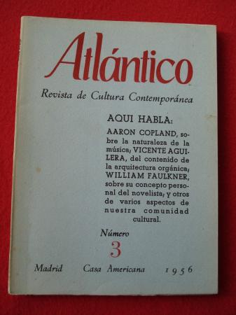 ATLNTICO. Revista de Cultura Contempornea. Nmero 3, Octubre-1956. Casa Americana - Madrid