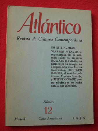 ATLNTICO. Revista de Cultura Contempornea. Nmero 12, 1959. Casa Americana - Madrid