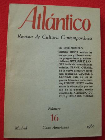 ATLNTICO. Revista de Cultura Contempornea. Nmero 16, 1960. Casa Americana - Madrid