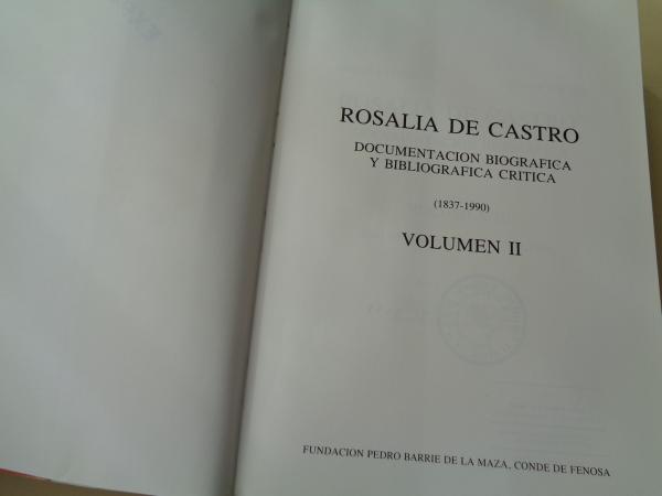 Rosala de Castro. Documentacin biogrfica y bibliografa crtica (1837-1990). Volumen II (1941-1984)