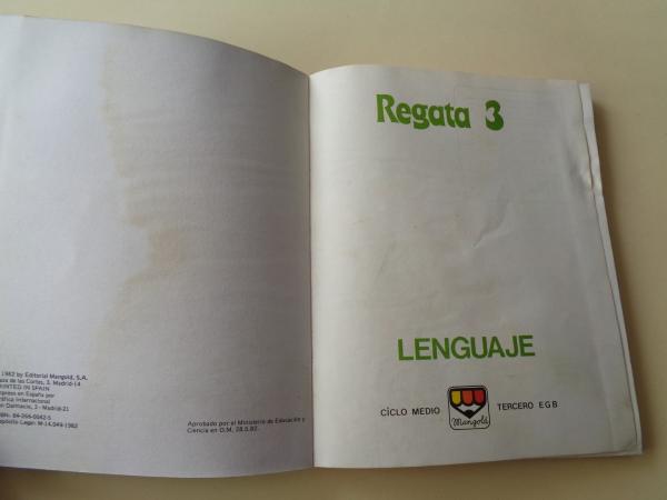 REGATA 3. Lenguaje. Ciclo medio. Tercero EGB (1982, Mangold)