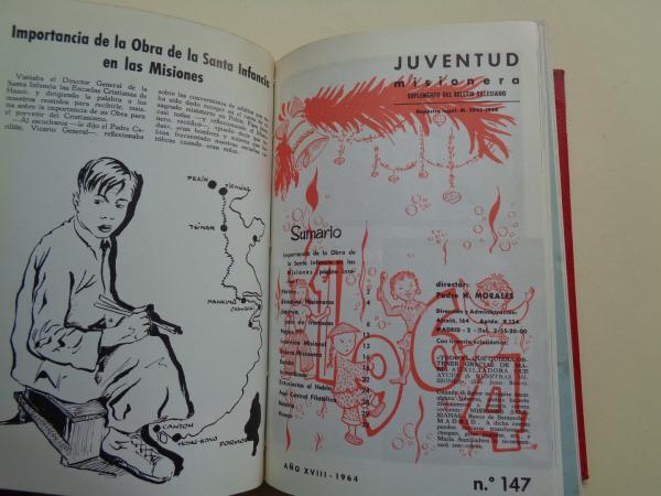 Revista Juventud Misionera. Aos 1962 - 1963 - 1964 completos. 27 nmeros: de 129 a 155. Suplemento del Boletn Salesiano