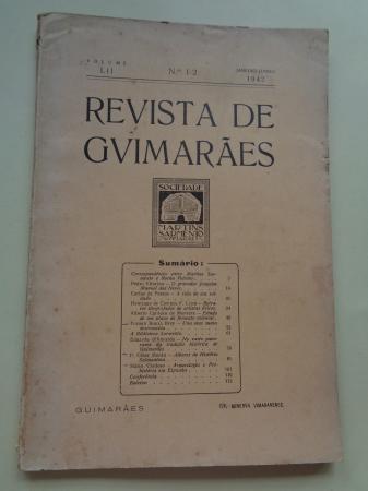 REVISTA DE GUIMARES. Janeiro - Junho 1942 (Vol. LII - Nmeros 1 -2)