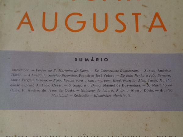BRACARA AUGUSTA. Revista Cultural da Cmara Municipal de Braga. Outubro, 1950 (Vol. II - n 3 (16))