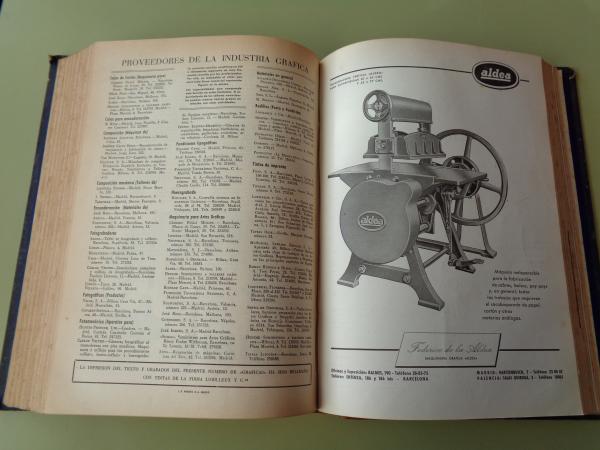 GRFICAS. Revista de las Tcnicas del Libro. Ao 1953 completo (Nmeros 103 a 114)