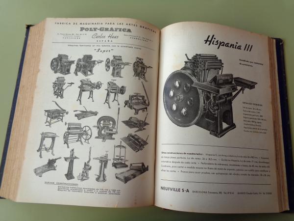 GRFICAS. Revista de las Tcnicas del Libro. Ao 1953 completo (Nmeros 103 a 114)