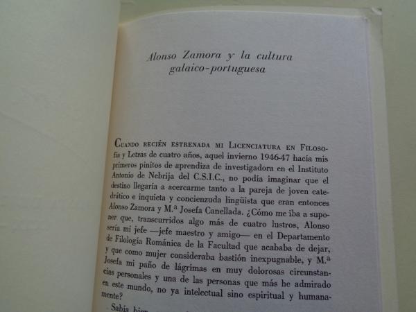 Alonso Zamora y la cultura galaico-portuguesa. Papeles de Son Armadans. Separata de los nmeros CCIX-CCX, 1973