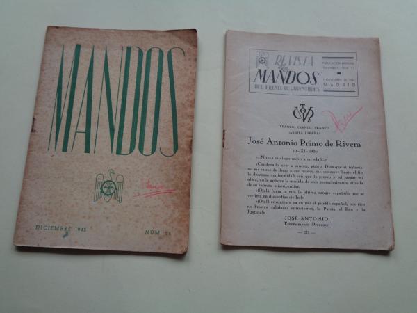 REVISTA DE MANDOS DEL FRENTE DE JUVENTUDES. N 11: Noviembre (sin tapas), 1942 - N 24: Diciembre, 1943
