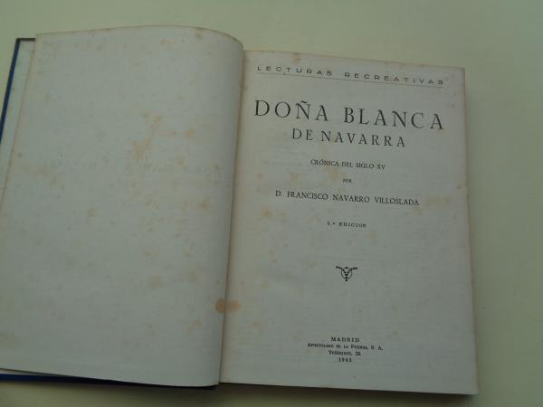 Doa Blanca de Navarra. Crnica del siglo XV