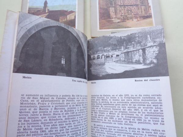 Cuadernos de arte Gallego. 4 libros. Monasterios. I: Pontevedra - II: La Corua - III: Lugo - IV: Orense