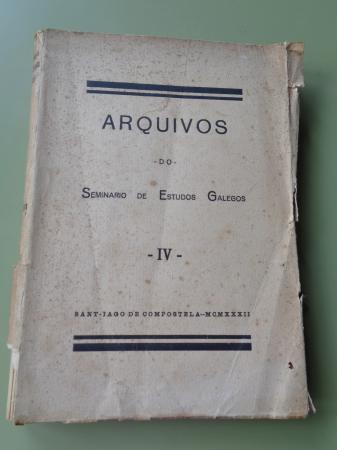 Arquivos do Seminario de Estudos Galegos IV (1 edicin, 1932)