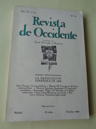 REVISTA DE OCCIDENTE. Ao VI, 2 p. Nm. 67. Octubre 1968