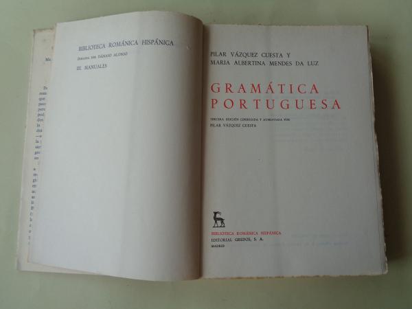Gramtica portuguesa. 2 tomos (Texto en castellano)