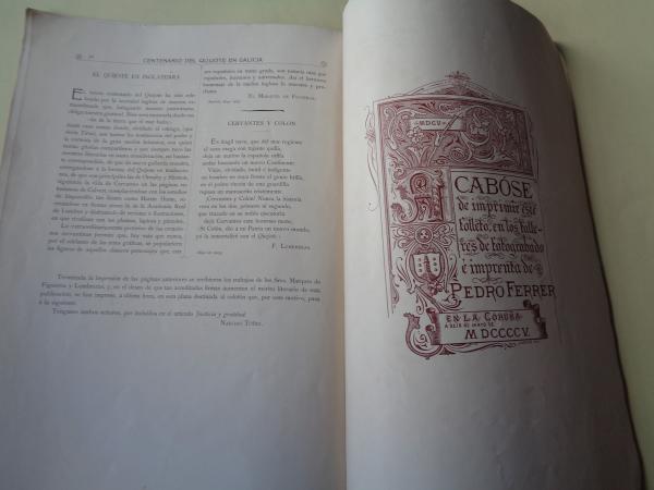 El Centenario del Quijote en Galicia. Publicacin de la Liga de Amigos de La Corua, 1905