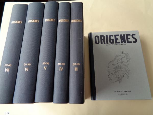 ORGENES. Revista de Arte y Literatura. 6 volmenes (II - III- IV - V - VI y VII). EDICIN FACSIMILAR, nmeros 7 al 40 