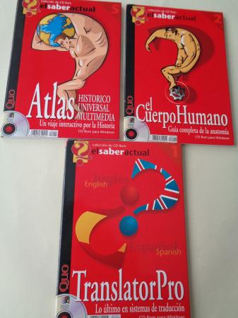 Lote 3 CD Rom: Atlas Histrico Universal Multimedia / TranslatorPro / El Cuerpo Humano