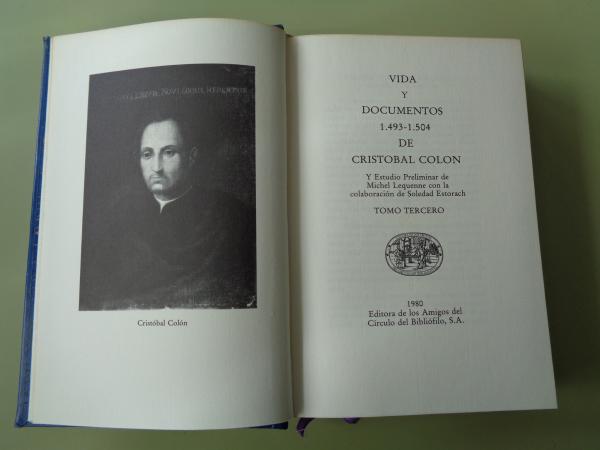 Vida y documentos 1493-1504 de Cristóbal Colón. Tomo tercero