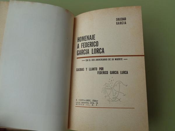 Homenaje a Federico Garca Lorca en el XXX aniversario de su muerte
