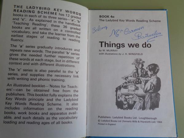 3 libros The Ladybird Key Words. Reading Scheme: Have a go / Things we do / Fun with sounds