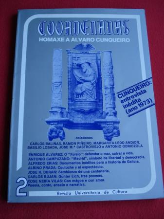 COORDENADAS. Revista Universitaria de Cultura. N 2  (1980). Homenaxe a lvaro Cunqueiro. Entrevista indita a Cunqueiro (ano 1973)