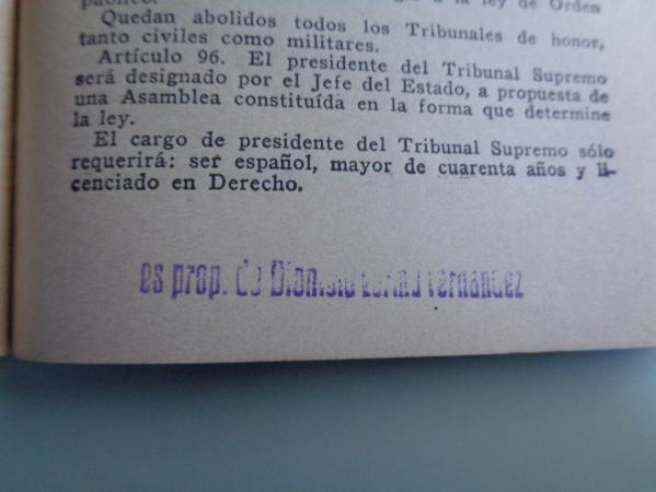 Constitucin de la Repblica Espaola. 1931. 