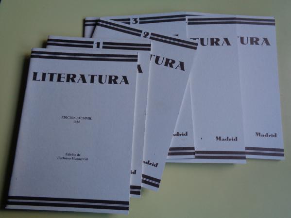 LITERATURA. Caja con 6 vol. Edicin facsmil del original de 1934
