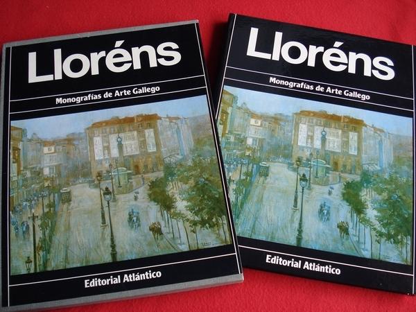 Llorns. Exemplar en estoxo forrado de tea con ilustracin en papel.Monografas de Arte Gallego