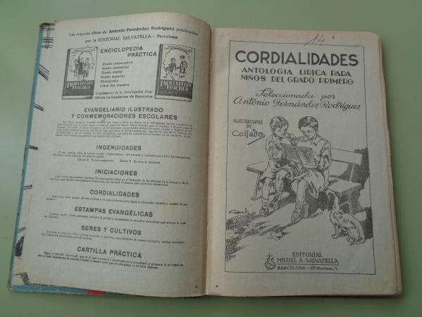 CORDIALIDADES. Antologa lrica para nios del Grado Primero (1952)