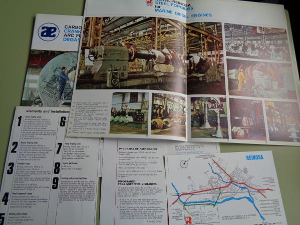 3 cuadernos publicidad de Astilleron Espaoles - Astilleros Reinosa (Santander) + 4 dpticos publicidad