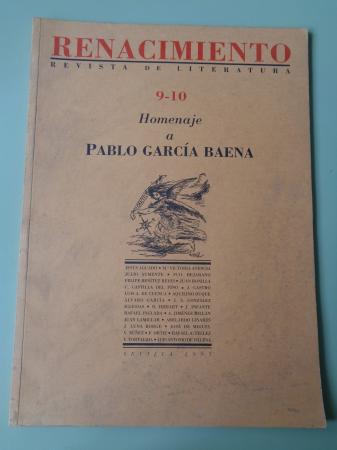 RENACIMIENTO. Revista de Literatura. N 9-10. Homenaje a Pablo Garca Baena. Sevilla, 1995