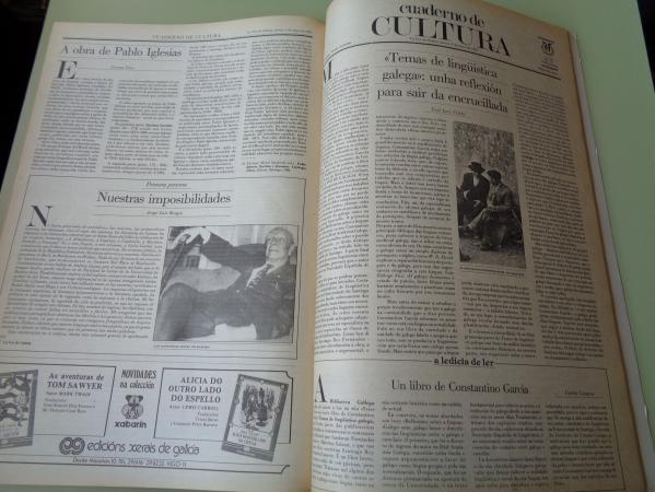 GALICIA PAZOS: 19 SUPLEMENTOS + CUADERNO DE CULTURA: 22 SUPLEMENTOS. La Voz de Galicia, 1984-1985