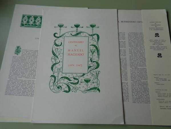 PEA LABRA. Revista de Poesa. Nmero 11. Primavera 1974. Manuel Machado y el Modernismo