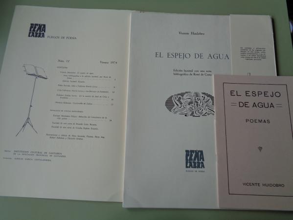 PEA LABRA. Revista de Poesa. Nmero 11. Verano 1974. Vicente Huidobro: El espejo del agua 