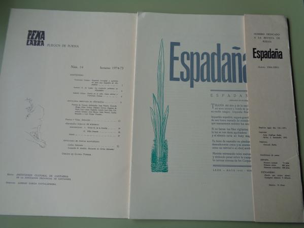 PEA LABRA. Revista de Poesa. Nmero 14. Invierno 1974-75. Dedicado a la revista de poesa ESPADAA (Len, 1944-1951)