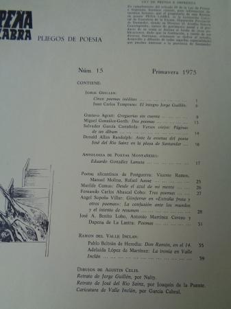 PEA LABRA. Revista de Poesa. Nmero 15. Primavera 1975. Jorge Guilln